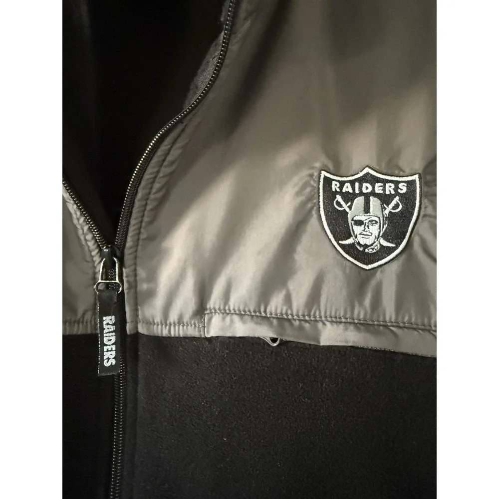 NFL Raiders Men's Black/Gray  Jacket Size L